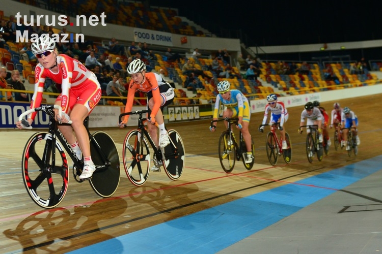 Punktefahren Frauen, Bahn-EM 2013 in Apeldoorn