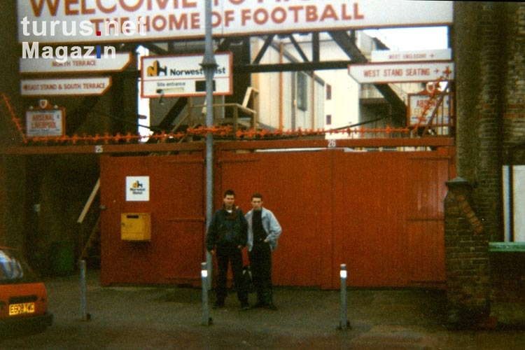 Highbury, Arsenal Stadium des Arsenal FC im April 1993