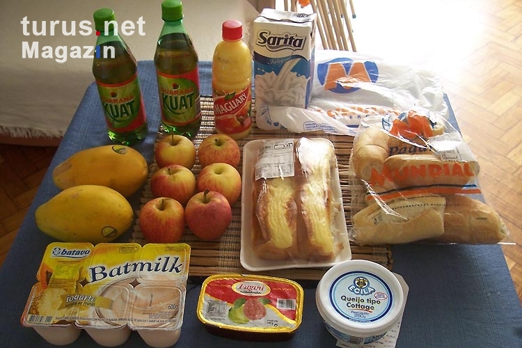 Einkauf im Supermercado für ein brasilianisches Frühstück (europäisch geprägt)