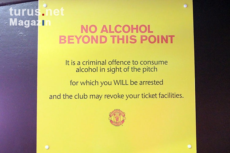 Alkoholverbot in bestimmten Bereichen des Old Trafford