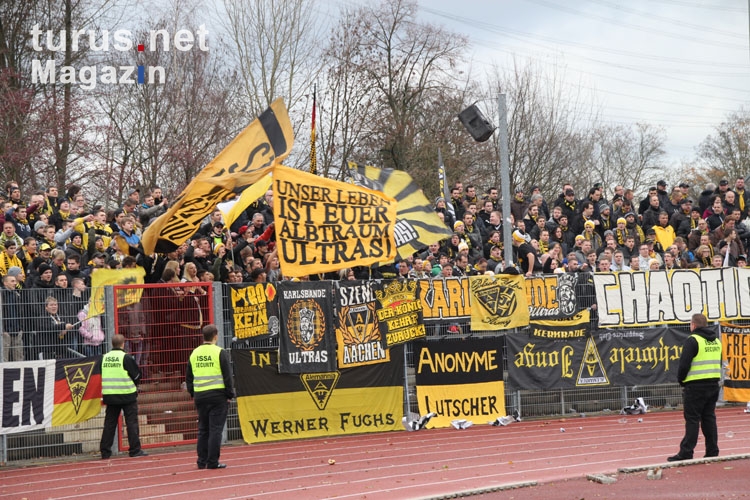 Support der Aachener Fans in Wattenscheid