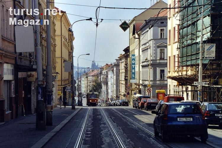 Straßenbahn in der Innenstadt von Prag