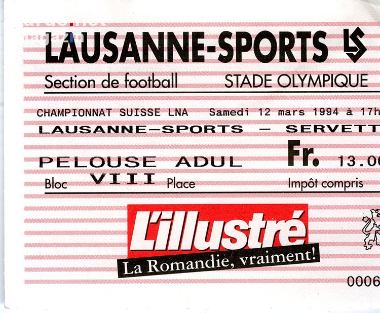 Lausanne Sports vs. Servette Geneve