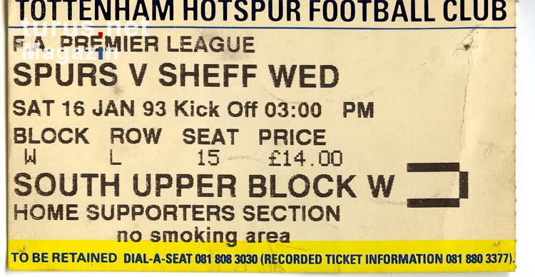 Tottenham Hotspur vs. Sheffield Wednesday, Januar 1993