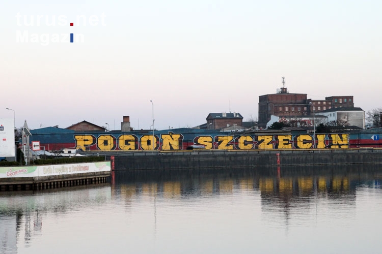 Pogon Szczecin Graffiti am Hafen