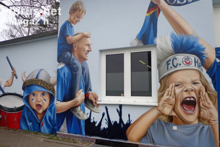 Graffiti am Fanhaus des FC Hansa Rostock