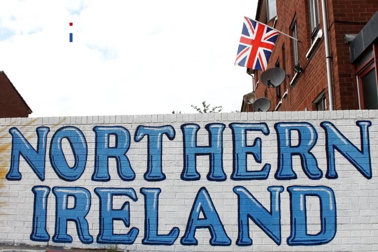 Welcome to Northern Ireland - Schriftzug an der Sandy Row in Belfast