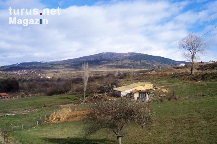 Hügellandschaft im östlichen Landesteil von Mazedonien