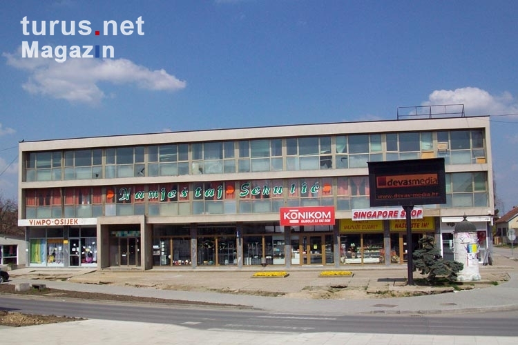 Stadtzentrum der kroatischen Stadt Beli Manastir