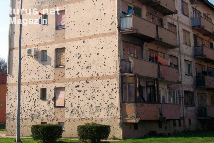 Massive Kriegsspuren in der kroatischen Stadt Vukovar