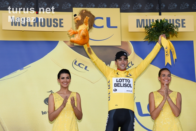 Tony Gallopin holt Gelbes Trikot, Tour de France 2014