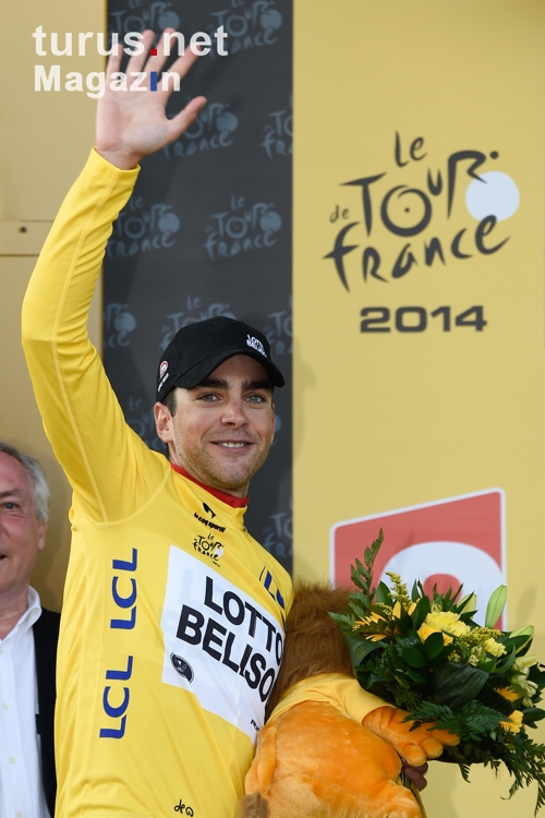 Tony Gallopin holt Gelbes Trikot, Tour de France 2014