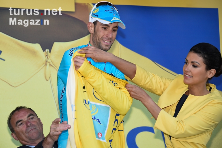 Vincenzo Nibali mit dem Gelben Trikot