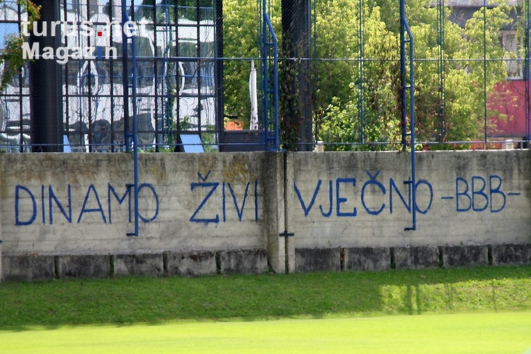 Graffiti am Stadion von Dinamo Zagreb