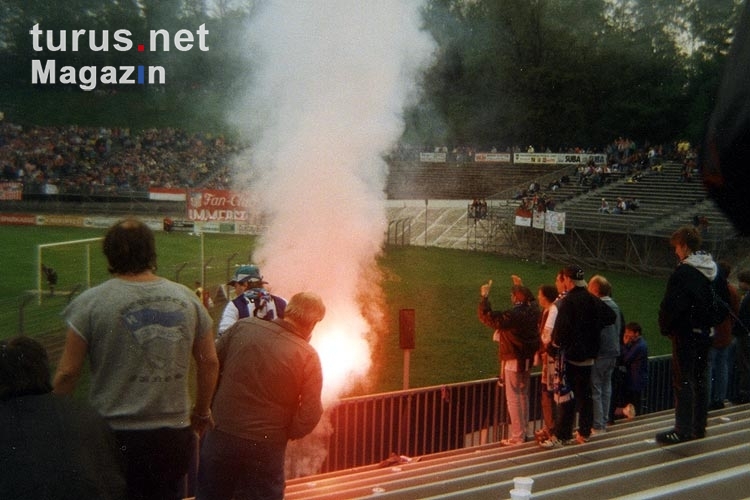 Hertha-Fans beim FSV Zwickau 1994/95