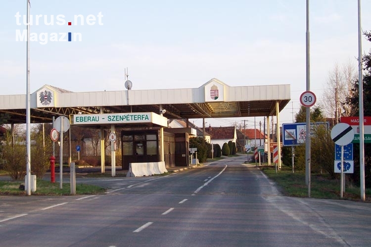 Grenzübergang Eberau / Szenpeterfa, Grenze Ungarn - Österreich