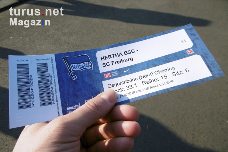 Eintrittskarte von Hertha BSC