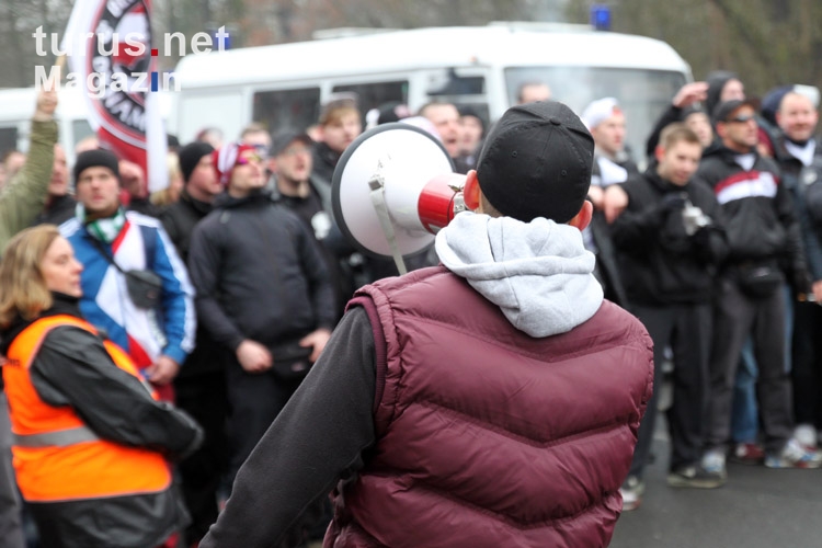 Marsch des BFC Dynamo nach Köpenick