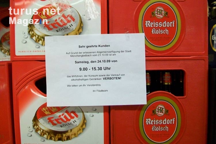 Striktes Alkoholverbot in Mönchengladbach