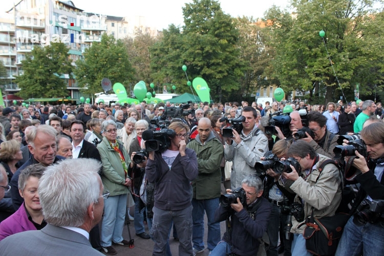Wahlkampf von Bündnis 90 die Grünen auf dem Winterfeldtplatz in Berlin, 16. September 2011