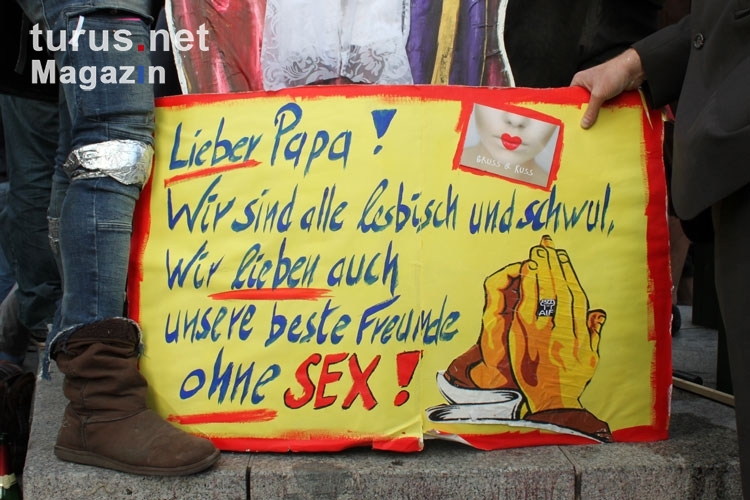 Anti-Papst-Demo in Berlin, Protest gegen den Papst-Besuch, 22.09.2011, Keine Macht den Dogmen