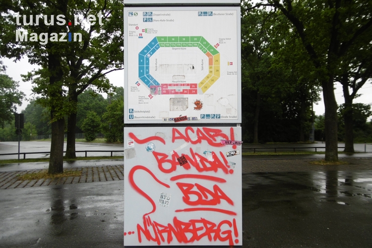 Graffiti am Nürnberger Stadion