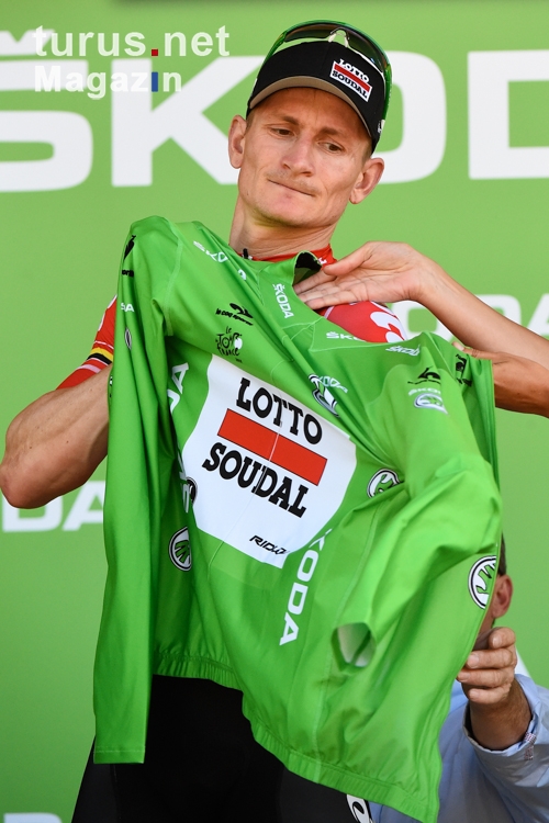 André Greipel mit grünem Trikot