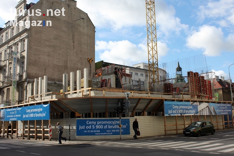 Baustelle im Stadtzentrum von Poznan (Posen), Bauboom vor der EM 2012