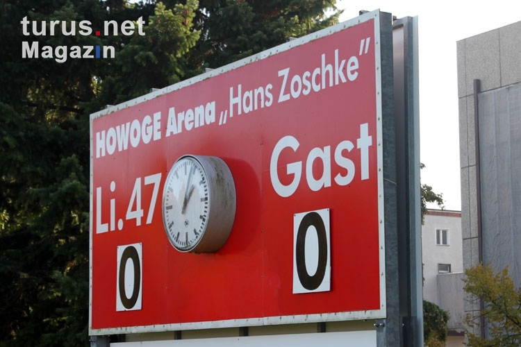Anzeigetafel in der HOWOGE-Arena „Hans Zoschke“
