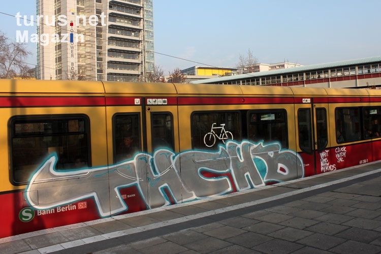 Graffiti / Schmierereien an einem Berliner S-Bahn-Zug