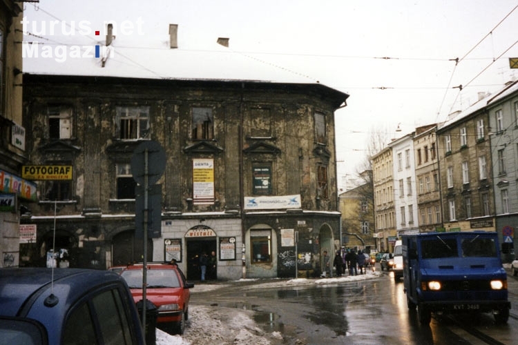 Knackiger eiskalter Winter in der polnischen Stadt Krakau / Krakow, Januar 2000