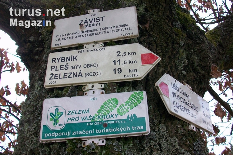 Závist in Tschechien in 604 Metern Höhe, 2,5 km bis Rybnik und 11,5 km bis Ples