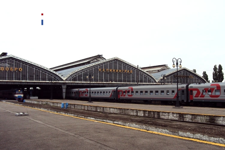 Der Bahnhof der russischen Stadt Kaliningrad (Königsberg)