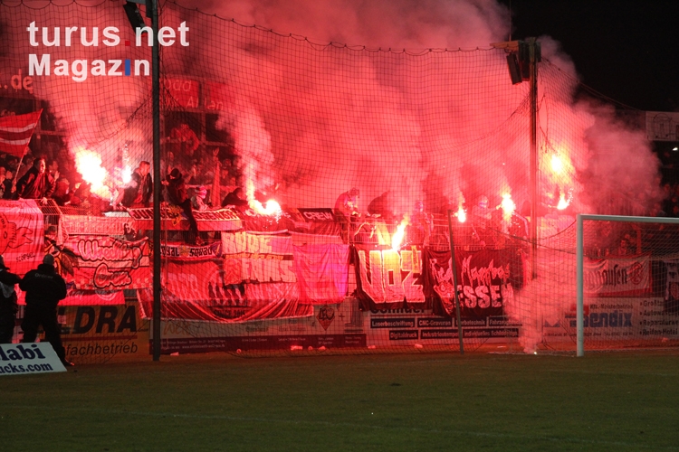 Pyroaktion Essen Fans in Ahlen April 2016