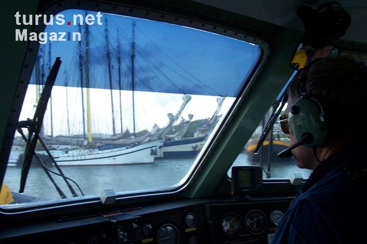 Rettungsboot der KNRM (Koninklijke Nederlandse Redding Maatschappij) im Hafen von Vlieland