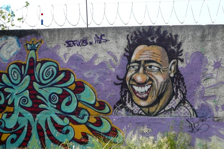 Malereien an einer Mauer in Rio de Janeiro