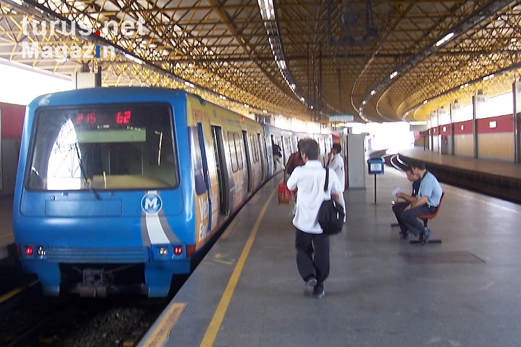 U-Bahn in der Metrostation Pavuna in der Zona Norte von Rio de Janeiro