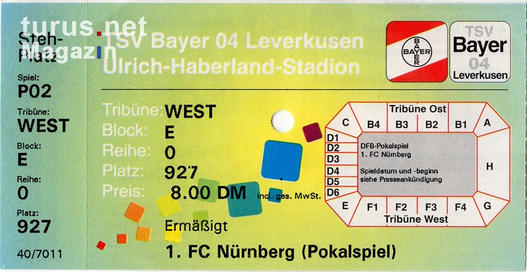 Bayer 04 Leverkusen vs. 1. FC Nürnberg