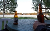 Bier auf dem Campingplatz in Sikeå
