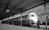 Lokomotive am Bahnhof Bad Schandau (1955)