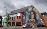 Bobby Sands Mural am Sinn Fein Gebäude in Belfast
