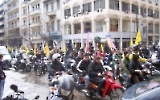 Motorrad-Demo in Athen