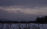 winterliche Landschaft im Abendlicht