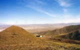Blick auf Ulaanbaatar / Ulan Bator von den Bergen aus