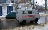 Ein Krankenwagen in Tiraspol