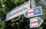 Jakobsweg mit dem Muschelzeichen in Frankfurt / Oder