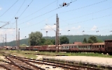 abgewrackte Eisenbahnwaggons in Banja Luka