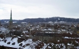 Blick auf die Finanzmetropole Zürich im Winter - Zentrum der Schweizer Banken