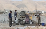 Baustelle in der Nähe von Faizabad (Feyzabad, Fayz Abad), Islamische Republik Afghanistan