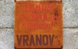 rostiges Schild in Vranov nad Dyjí